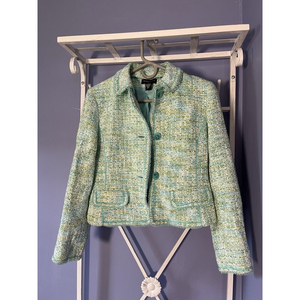 Valerie Stevens Blazer Cotton Rayon Petite 8P Office Preppy Old Money Classic